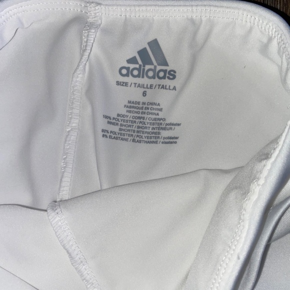 Adidas size 6 girls white skort - Picture 4 of 6